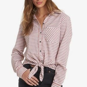 Roxy not now long sleeve button shirt